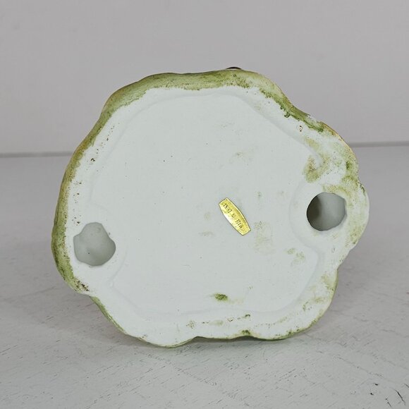 Vintage Owl Perched On Snowy Log Figurine Ceramic - Picture 6 of 6